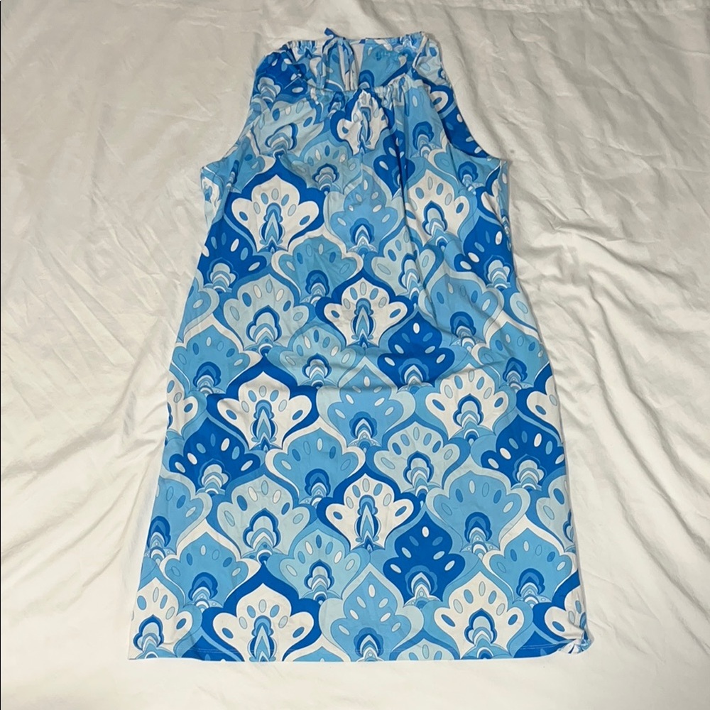 J. McLaughlin Blue and White Mini Dress size Large  EUC
